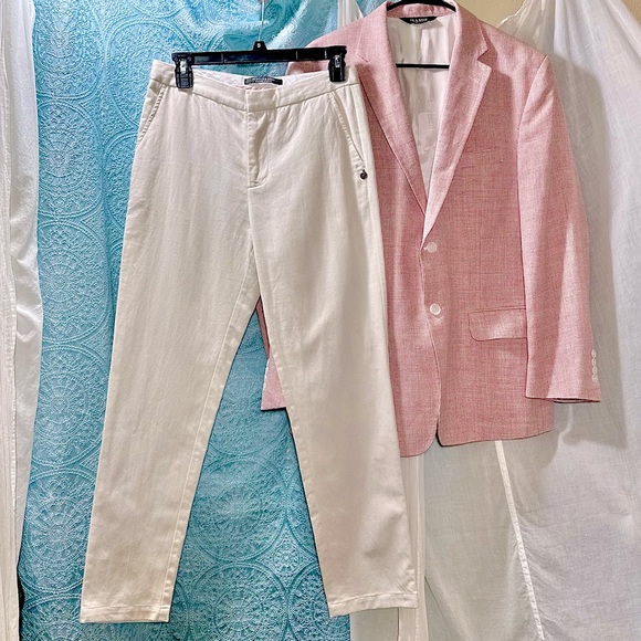 Scotch & Soda Cotton Linen Blend Cropped Trousers Boys Edition - Picture 2 of 7